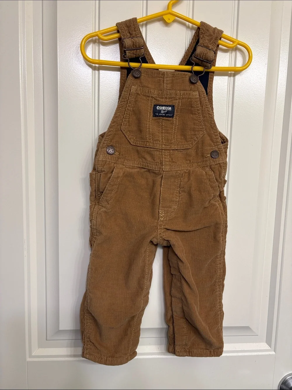OshKosh B'gosh Tan Brown Corduroy Kids Overalls
